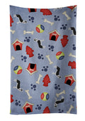 Dog House Collection Siberian Husky Kitchen Towel Velour Plush Front and Cotton Loop Back Machine Washable