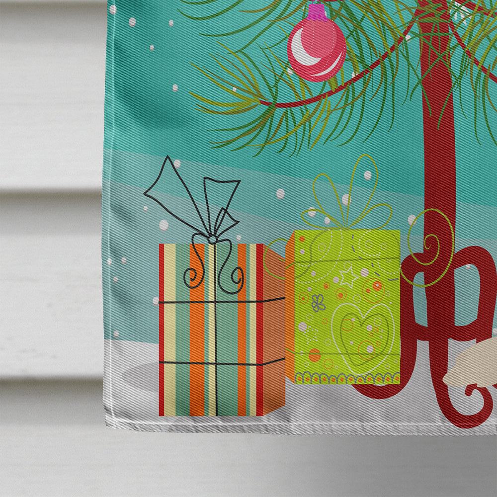 Merry Christmas Tree Moscow Watchdog House Flag 28x40 Porch Sleeve Pole Decorative Outside Yard Banner Artwork Wall Hanging, Polyester