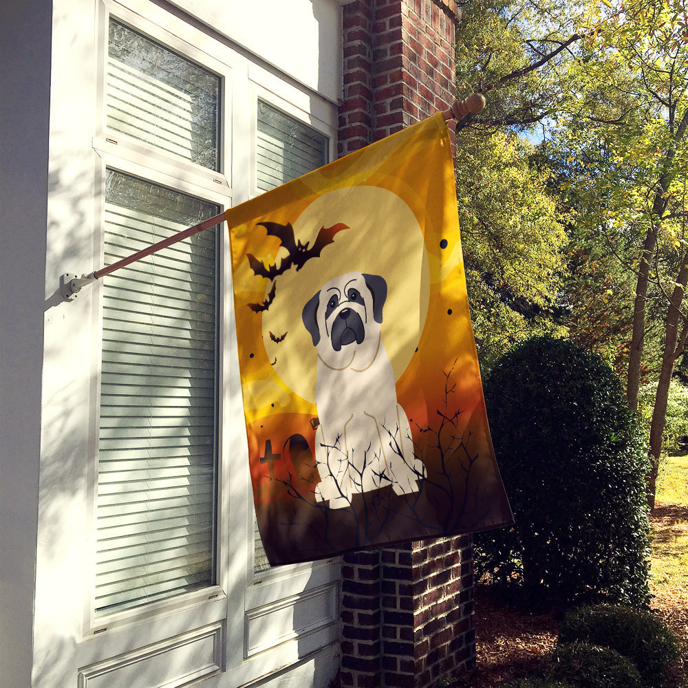 Halloween Mastiff White House Flag 28x40 Porch Sleeve Pole Decorative Outside Yard Banner Artwork Wall Hanging, Polyester