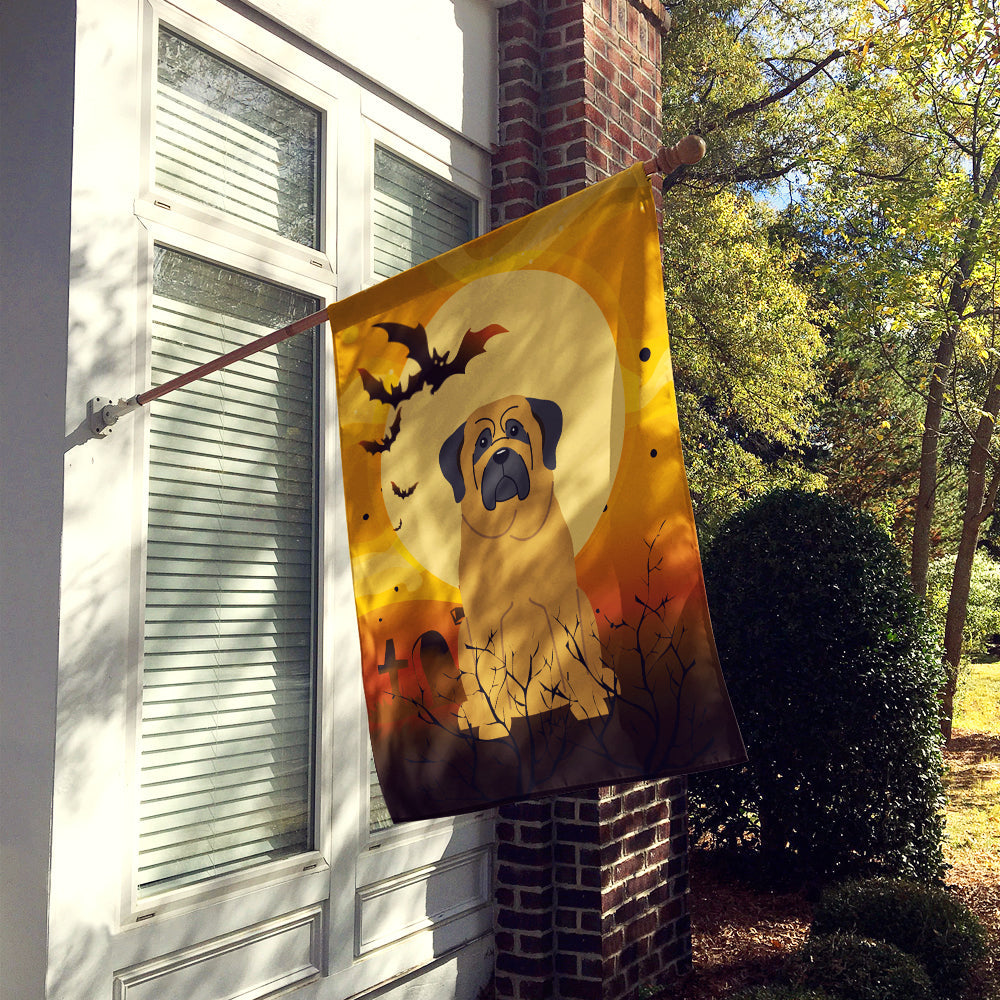 Halloween Mastiff House Flag 28x40 Porch Sleeve Pole Decorative Outside Yard Banner Artwork Wall Hanging, Polyester