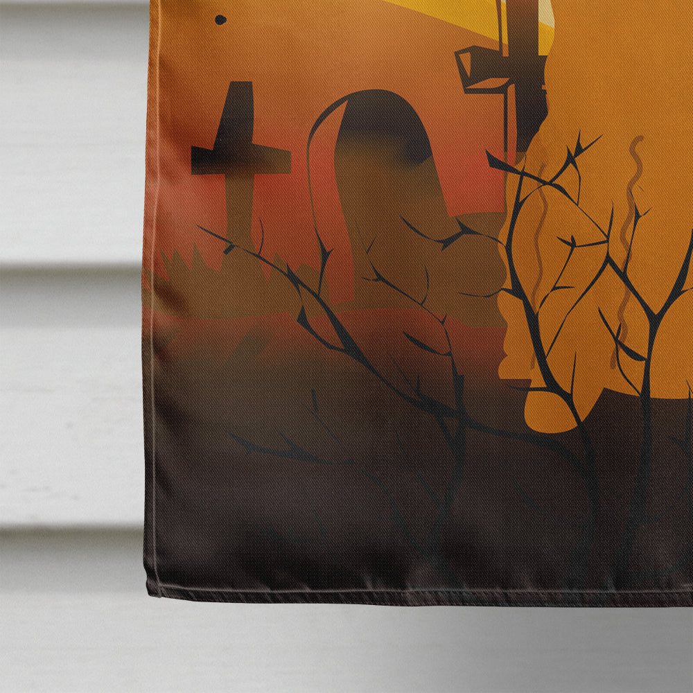 Halloween Airedale House Flag 28x40 Porch Sleeve Pole Decorative Outside Yard Banner Artwork Wall Hanging, Polyester