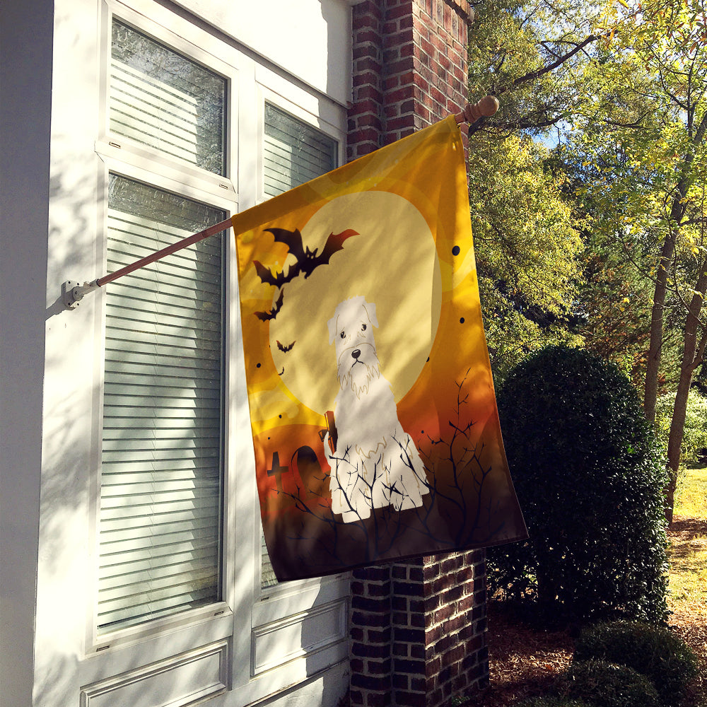 Halloween Soft Coated Wheaten Terrier House Flag 28x40 Porch Sleeve Pole Decorative Outside Yard Banner Artwork Wall Hanging, Polyester
