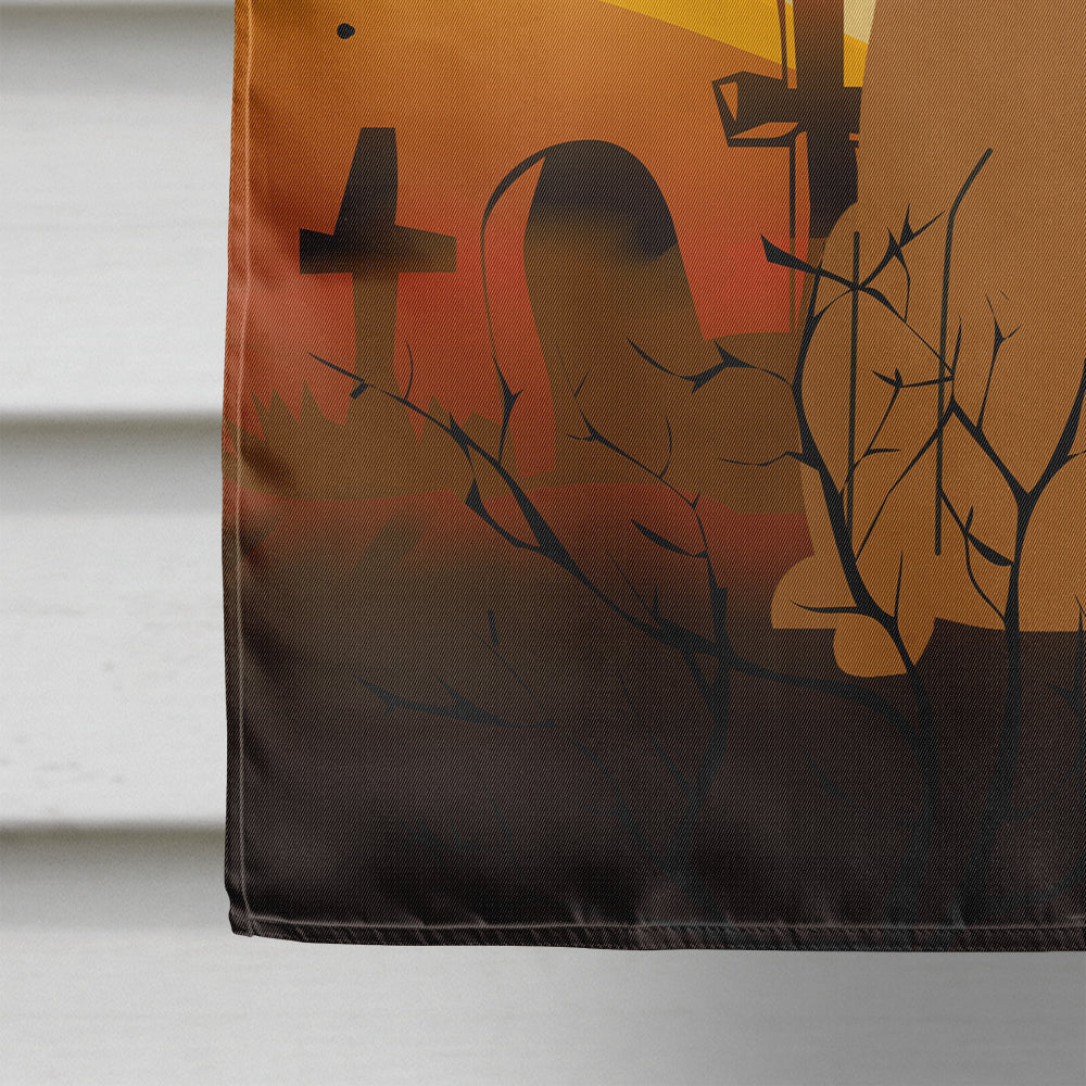 Halloween Irish Terrier House Flag 28x40 Porch Sleeve Pole Decorative Outside Yard Banner Artwork Wall Hanging, Polyester