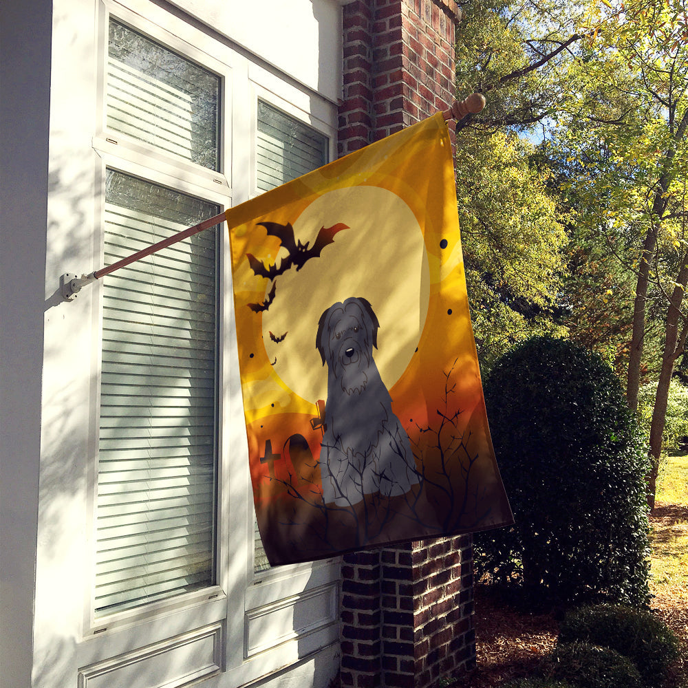 Halloween Briard Black House Flag 28x40 Porch Sleeve Pole Decorative Outside Yard Banner Artwork Wall Hanging, Polyester