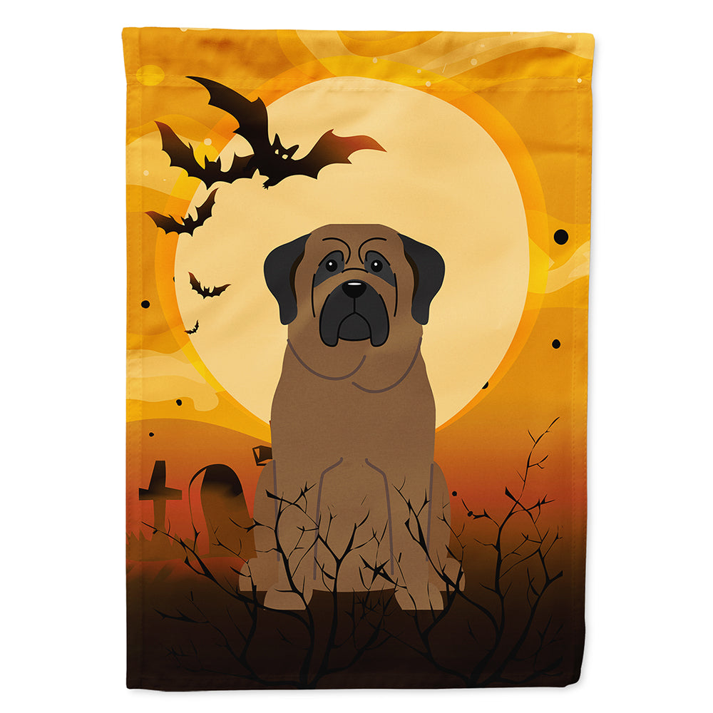 Halloween Bullmastiff House Flag 28x40 Porch Sleeve Pole Decorative Outside Yard Banner Artwork Wall Hanging, Polyester