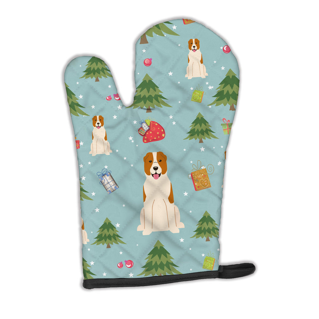 Christmas Central Asian Shepherd Dog Oven Mitt Heat Resistant Thick Oven Mitt for Hot Pans and Oven, Kitchen Mitt Protect Hands, Cooking Baking Glove