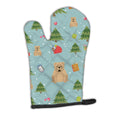 Christmas English Bulldog Fawn Oven Mitt Heat Resistant Thick Oven Mitt for Hot Pans and Oven, Kitchen Mitt Protect Hands, Cooking Baking Glove