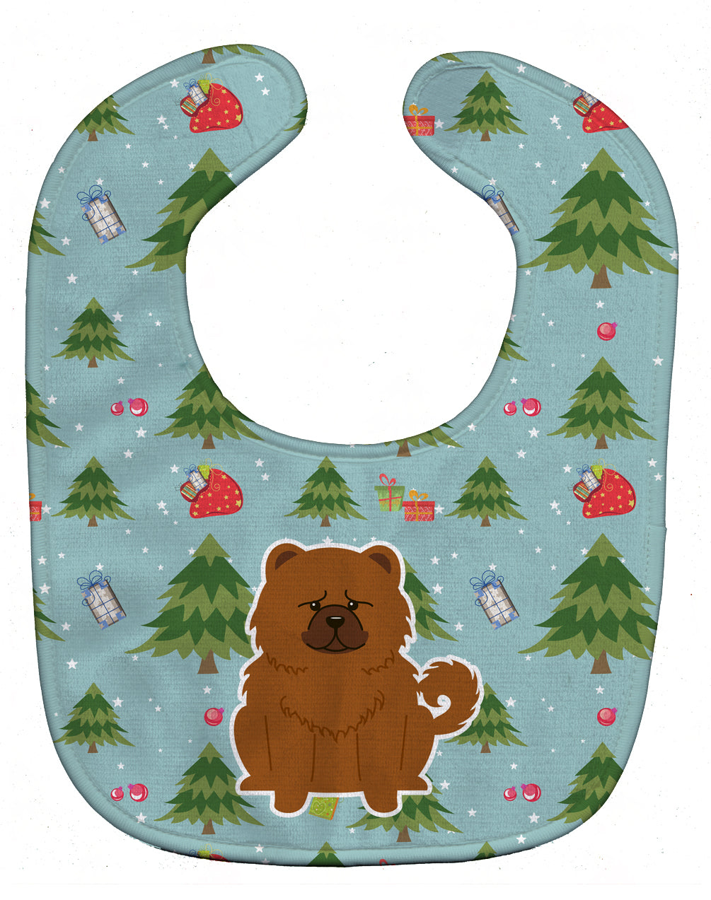 Christmas Chow Chow Red Baby Bib Easy-Clean Baby Bib Baby Feeding Accessory Baby Mealtime Essential, 10 x 13, Multicolor