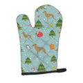 Christmas Italian Greyhound Oven Mitt Heat Resistant Thick Oven Mitt for Hot Pans and Oven, Kitchen Mitt Protect Hands, Cooking Baking Glove