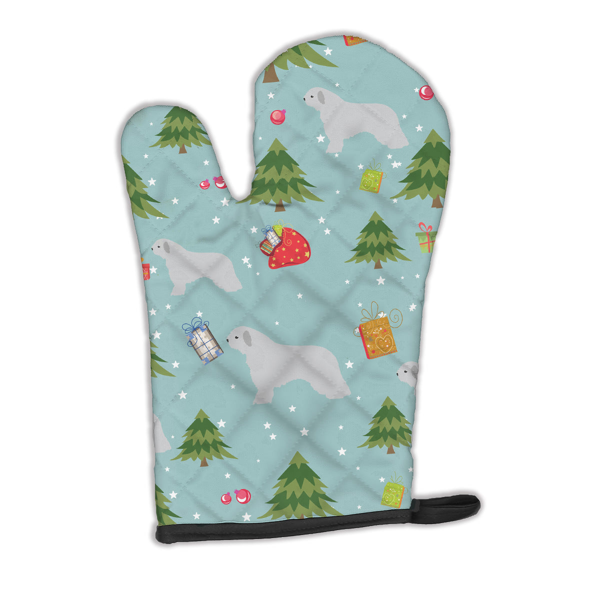 Christmas Spanish Water Dog Oven Mitt Heat Resistant Thick Oven Mitt for Hot Pans and Oven, Kitchen Mitt Protect Hands, Cooking Baking Glove