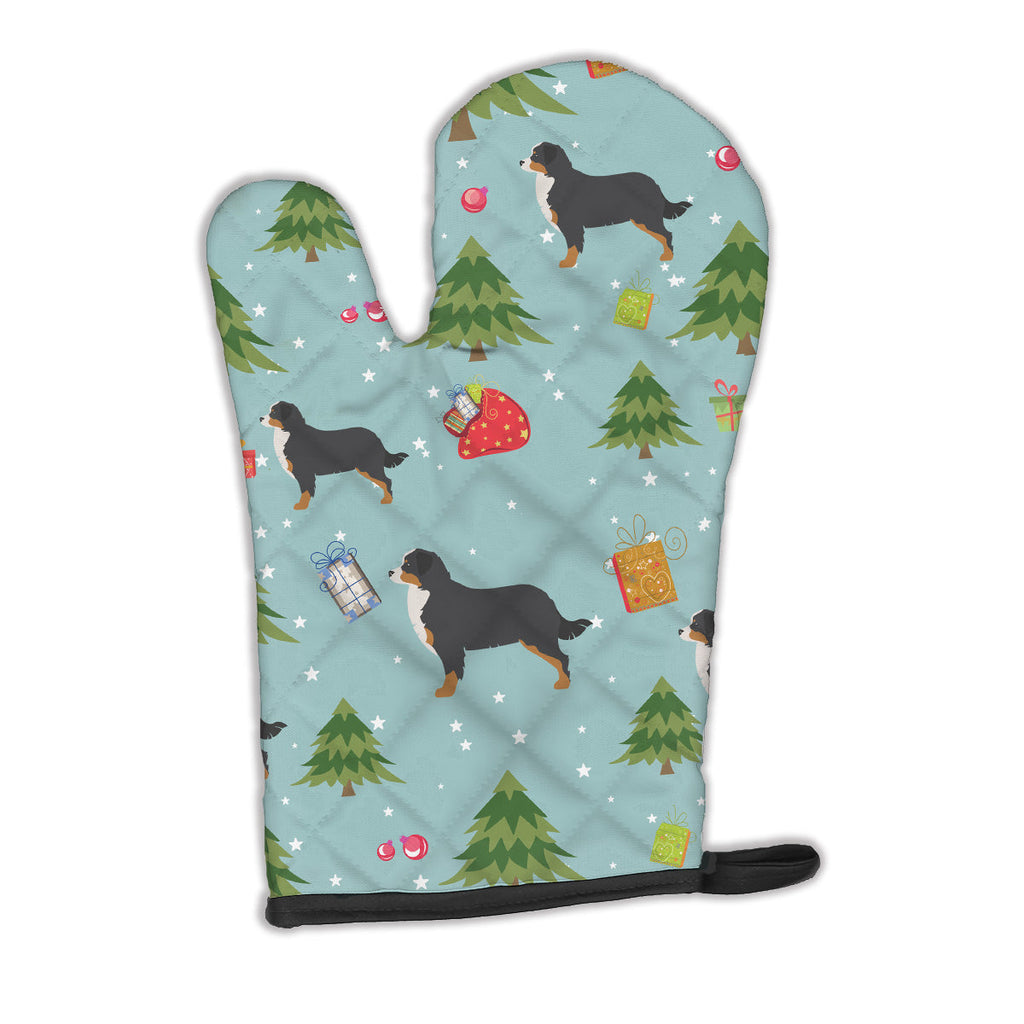 Christmas Bernese Mountain Dog Oven Mitt Heat Resistant Thick Oven Mitt for Hot Pans and Oven, Kitchen Mitt Protect Hands, Cooking Baking Glove