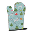 Christmas Dalmatian Oven Mitt Heat Resistant Thick Oven Mitt for Hot Pans and Oven, Kitchen Mitt Protect Hands, Cooking Baking Glove