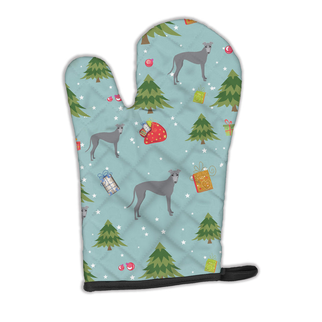 Christmas Greyhound Oven Mitt Heat Resistant Thick Oven Mitt for Hot Pans and Oven, Kitchen Mitt Protect Hands, Cooking Baking Glove