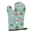 Christmas Yellow Labrador Oven Mitt Heat Resistant Thick Oven Mitt for Hot Pans and Oven, Kitchen Mitt Protect Hands, Cooking Baking Glove