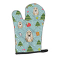 Christmas Afghan Hound Oven Mitt Heat Resistant Thick Oven Mitt for Hot Pans and Oven, Kitchen Mitt Protect Hands, Cooking Baking Glove