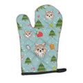Christmas Chihuahua Oven Mitt Heat Resistant Thick Oven Mitt for Hot Pans and Oven, Kitchen Mitt Protect Hands, Cooking Baking Glove