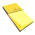 Fruits and Vegetables in Yellow Watercolor Sticky Note Holder Refillable Dispenser Desk Accessory 3x3 Pad Gift