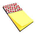 Strawberries on Pink Watercolor Sticky Note Holder Refillable Dispenser Desk Accessory 3x3 Pad Gift