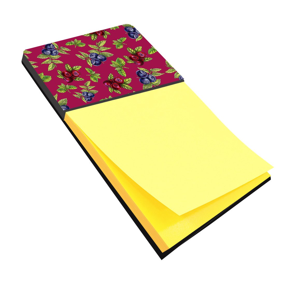 Berries Watercolor Sticky Note Holder Refillable Dispenser Desk Accessory 3x3 Pad Gift