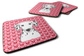 Dalmatian Foam Coasters Set of 4 Cup Coasters for Indoor Outdoor, Tabletop Protection, Anti Slip, Mouse pad Material