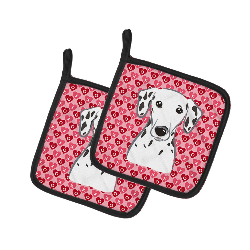 Dalmatian Pot Holder Set of 2 Heat Resistant Quilted Hot Pads 7.5 x 7.5 Inch, Insulated Kitchen Trivets for Cooking & Baking