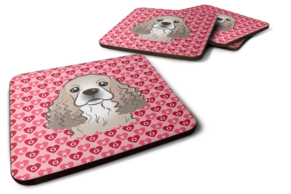 Cocker Spaniel Foam Coasters Set of 4 Cup Coasters for Indoor Outdoor, Tabletop Protection, Anti Slip, Mouse pad Material