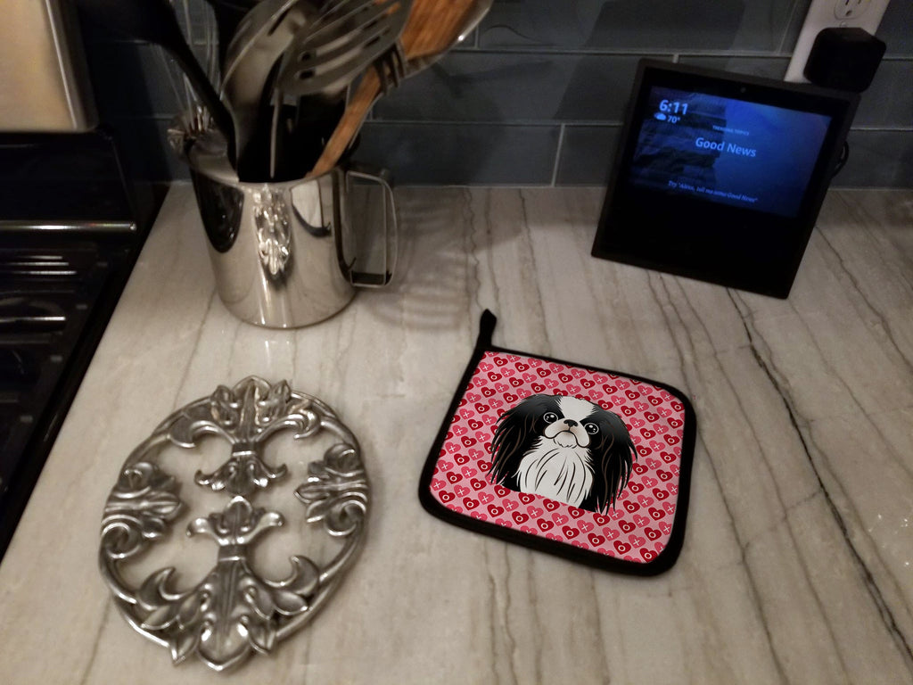 Japanese Chin Pot Holder Set of 2 Heat Resistant Quilted Hot Pads 7.5 x 7.5 Inch, Insulated Kitchen Trivets for Cooking & Baking