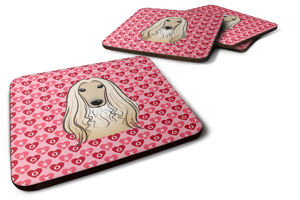 Afghan Hound Foam Coasters Set of 4 Cup Coasters for Indoor Outdoor, Tabletop Protection, Anti Slip, Mouse pad Material