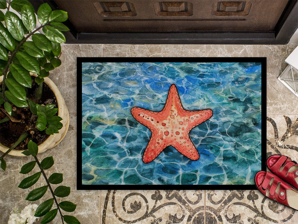 Starfish Doormat Indoor Outdoor 18H X 27W Front Door Mat Rugs for Entryway, Non Slip Washable
