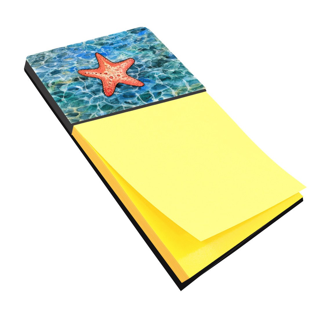 Starfish Watercolor Sticky Note Holder Refillable Dispenser Desk Accessory 3x3 Pad Gift