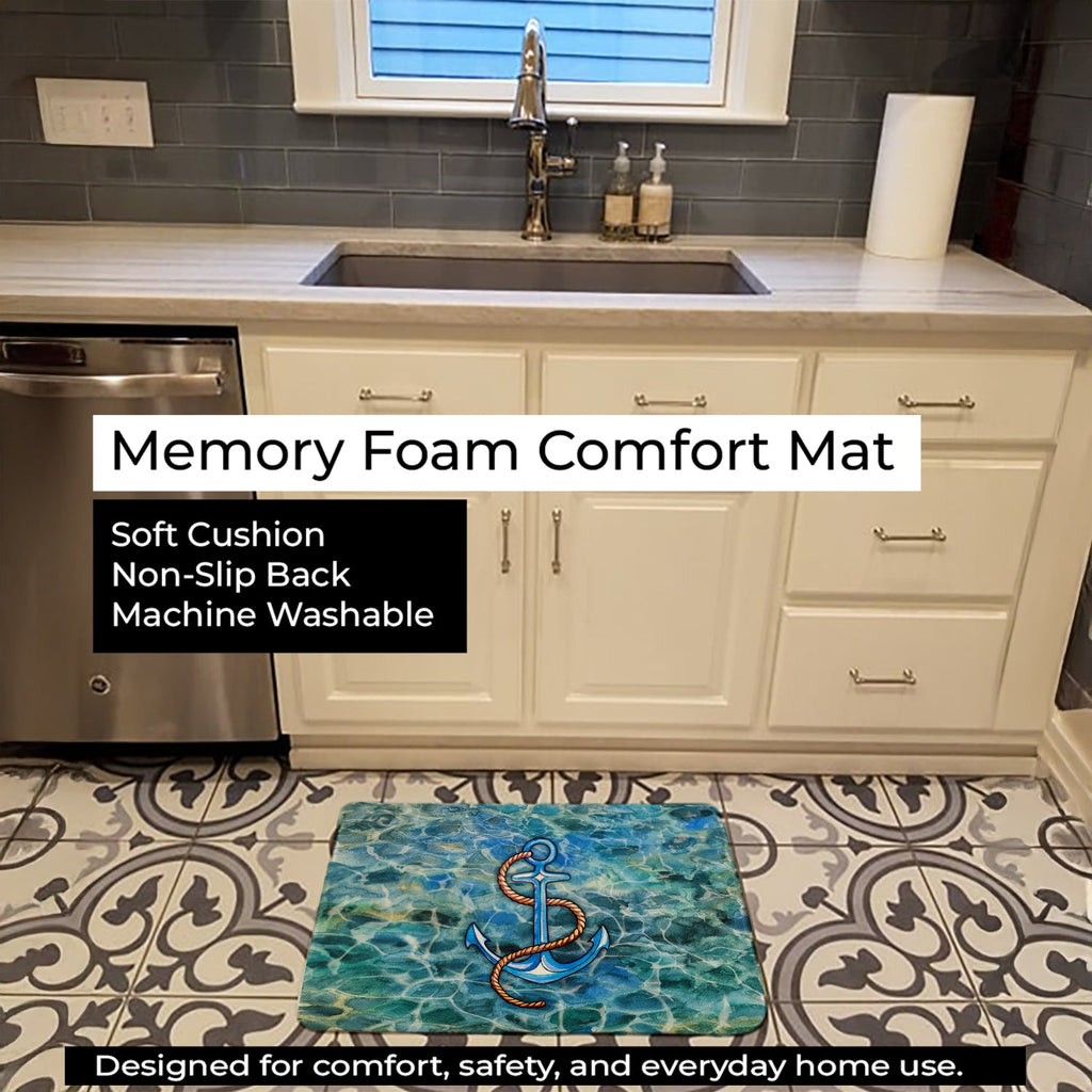 Anchor Memory Foam Kitchen Mat Machine Washable Anti-Fatigue Cushion Comfort Bath or Kitchen Rug