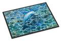 Dolphin Doormat Indoor Outdoor 18H X 27W Front Door Mat Rugs for Entryway, Non Slip Washable