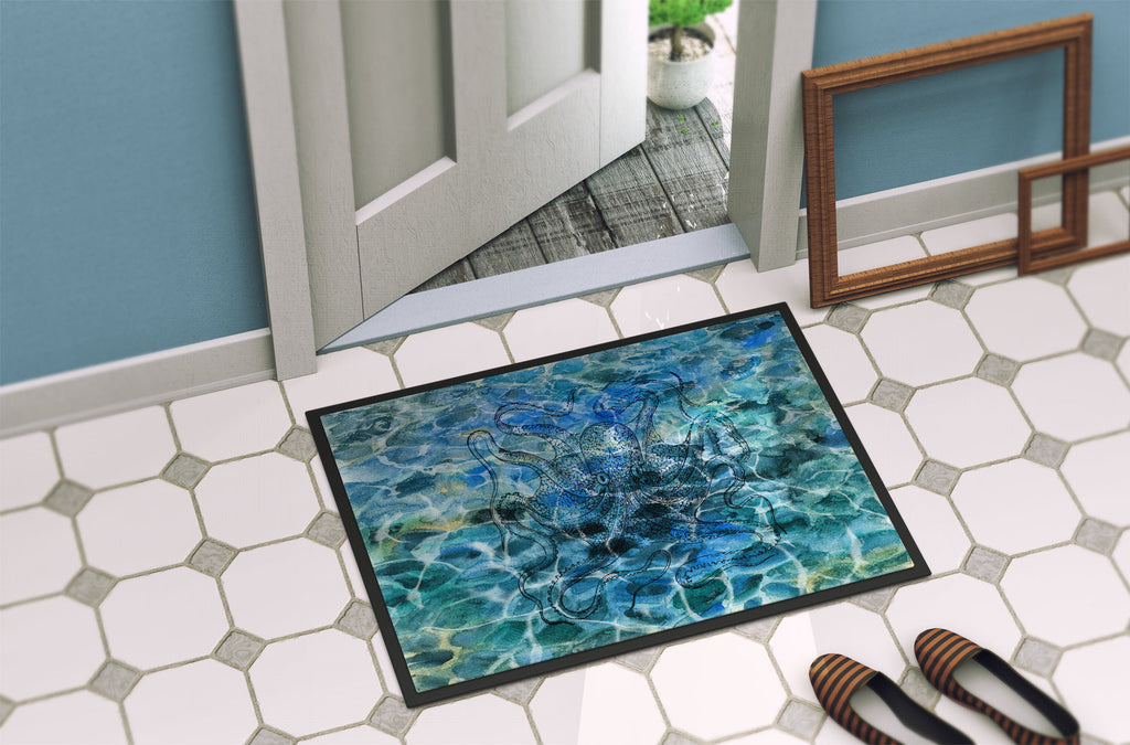 Octopus Under water Doormat Indoor Outdoor 18H X 27W Front Door Mat Rugs for Entryway, Non Slip Washable