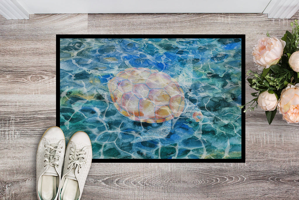 Sea Turtle Under water Doormat Indoor Outdoor 18H X 27W Front Door Mat Rugs for Entryway, Non Slip Washable