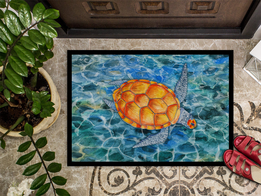 Sea Turtle Doormat Indoor Outdoor 24H X 36W Front Door Mat Rugs for Entryway, Non Slip Washable Low Pile,