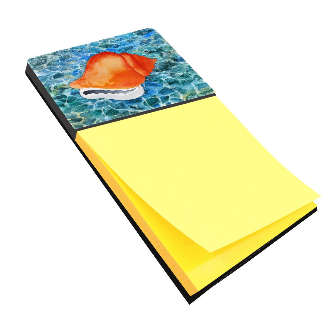 Sea Shell Watercolor Sticky Note Holder Refillable Dispenser Desk Accessory 3x3 Pad Gift