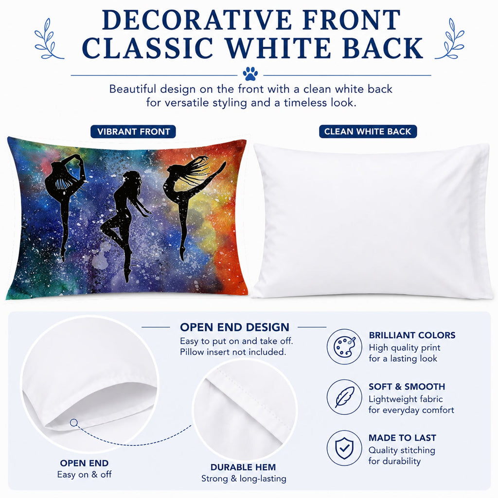 Dancers Standard Pillowcase Lightweight Super Soft Easy Care Decorative Artwork Pillowcase, Standard