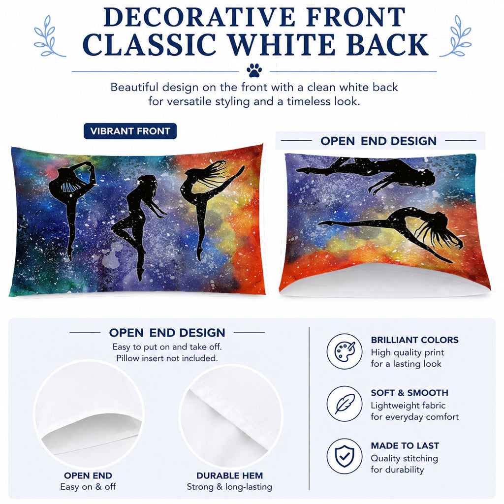 Dancers Standard Pillowcase Lightweight Super Soft Easy Care Decorative Artwork Pillowcase, Standard