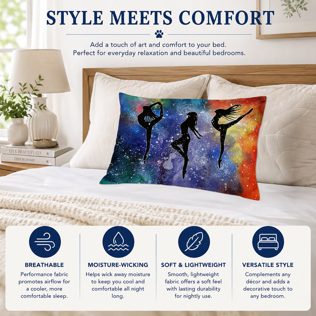 Dancers Standard Pillowcase Lightweight Super Soft Easy Care Decorative Artwork Pillowcase, Standard