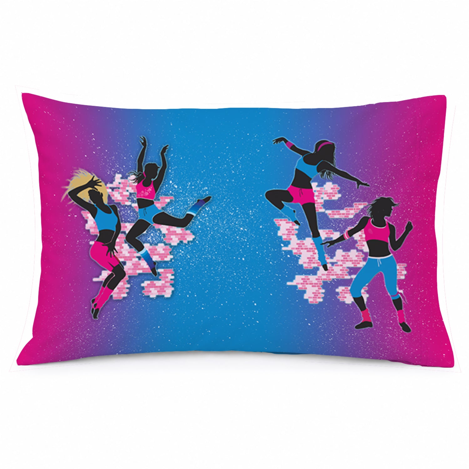 Hip Hop in Pink Blue Standard Pillowcase Lightweight Super Soft Easy Care Decorative Artwork Pillowcase, Standard