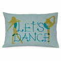 Let's Dance Linen Teal Standard Pillowcase Lightweight Super Soft Easy Care Decorative Artwork Pillowcase, Standard