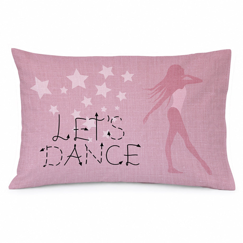 Let's Dance Linen Pink Standard Pillowcase Lightweight Super Soft Easy Care Decorative Artwork Pillowcase, Standard