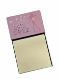 Let's Dance Linen Pink Watercolor Sticky Note Holder Refillable Dispenser Desk Accessory 3x3 Pad Gift