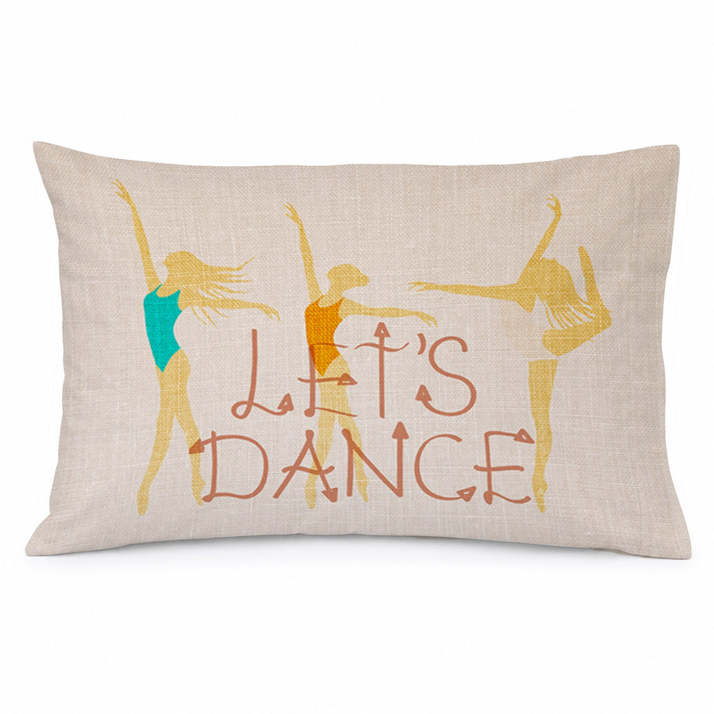 Let's Dance Linen Light Standard Pillowcase Lightweight Super Soft Easy Care Decorative Artwork Pillowcase, Standard