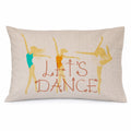 Let's Dance Linen Light Standard Pillowcase Lightweight Super Soft Easy Care Decorative Artwork Pillowcase, Standard