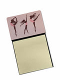 Dancers Linen Pink Watercolor Sticky Note Holder Refillable Dispenser Desk Accessory 3x3 Pad Gift