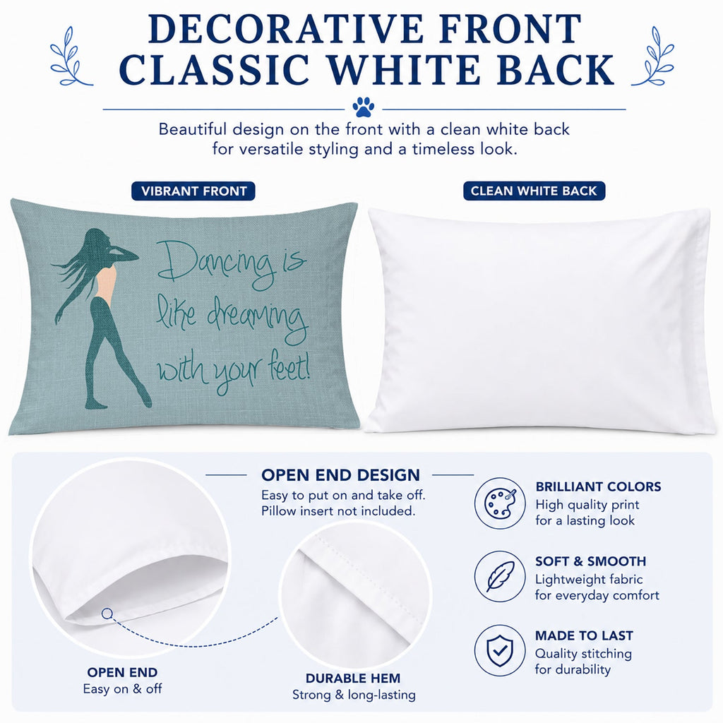 Dancing is Like Dreaming #2 Standard Pillowcase Lightweight Super Soft Easy Care Decorative Artwork Pillowcase, Standard