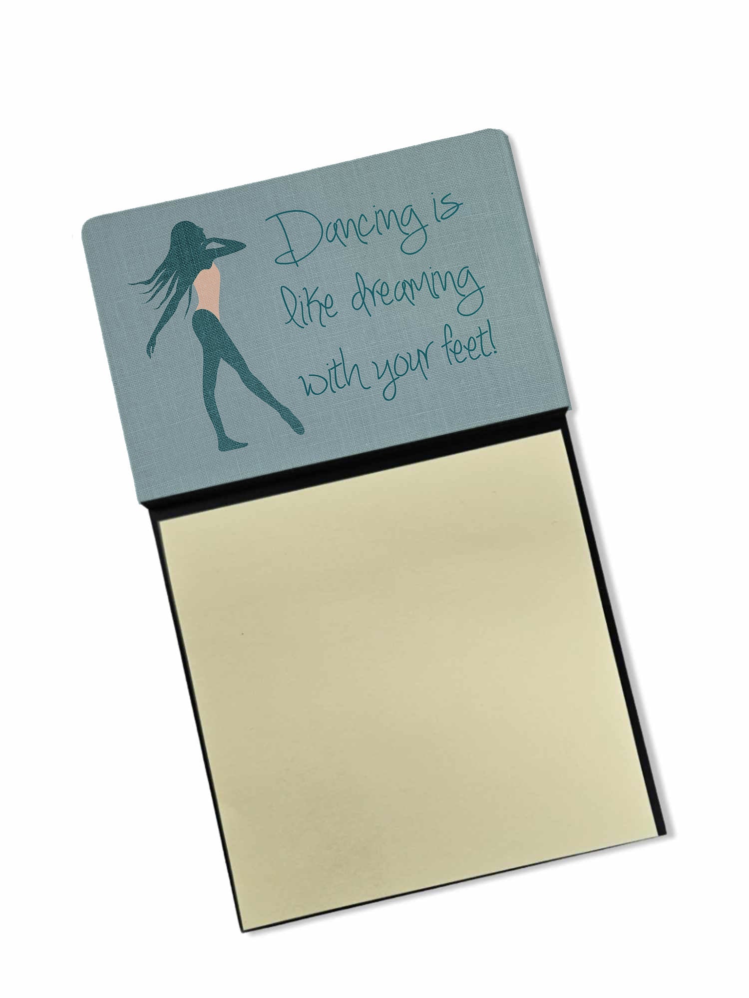 Dancing is Like Dreaming #2 Watercolor Sticky Note Holder Refillable Dispenser Desk Accessory 3x3 Pad Gift