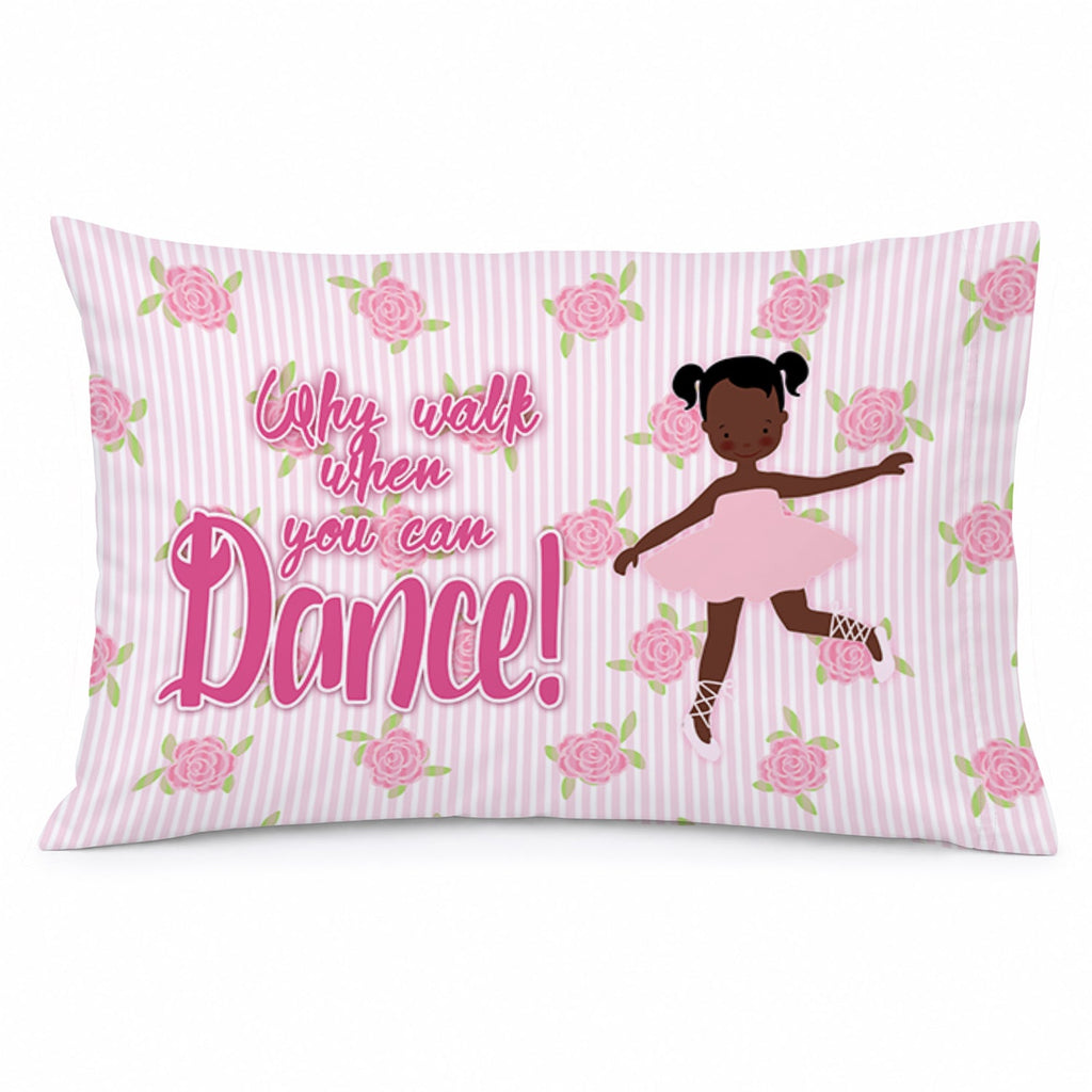 Ballet African American Pigtails Standard Pillowcase Lightweight Super Soft Easy Care Decorative Artwork Pillowcase, Standard