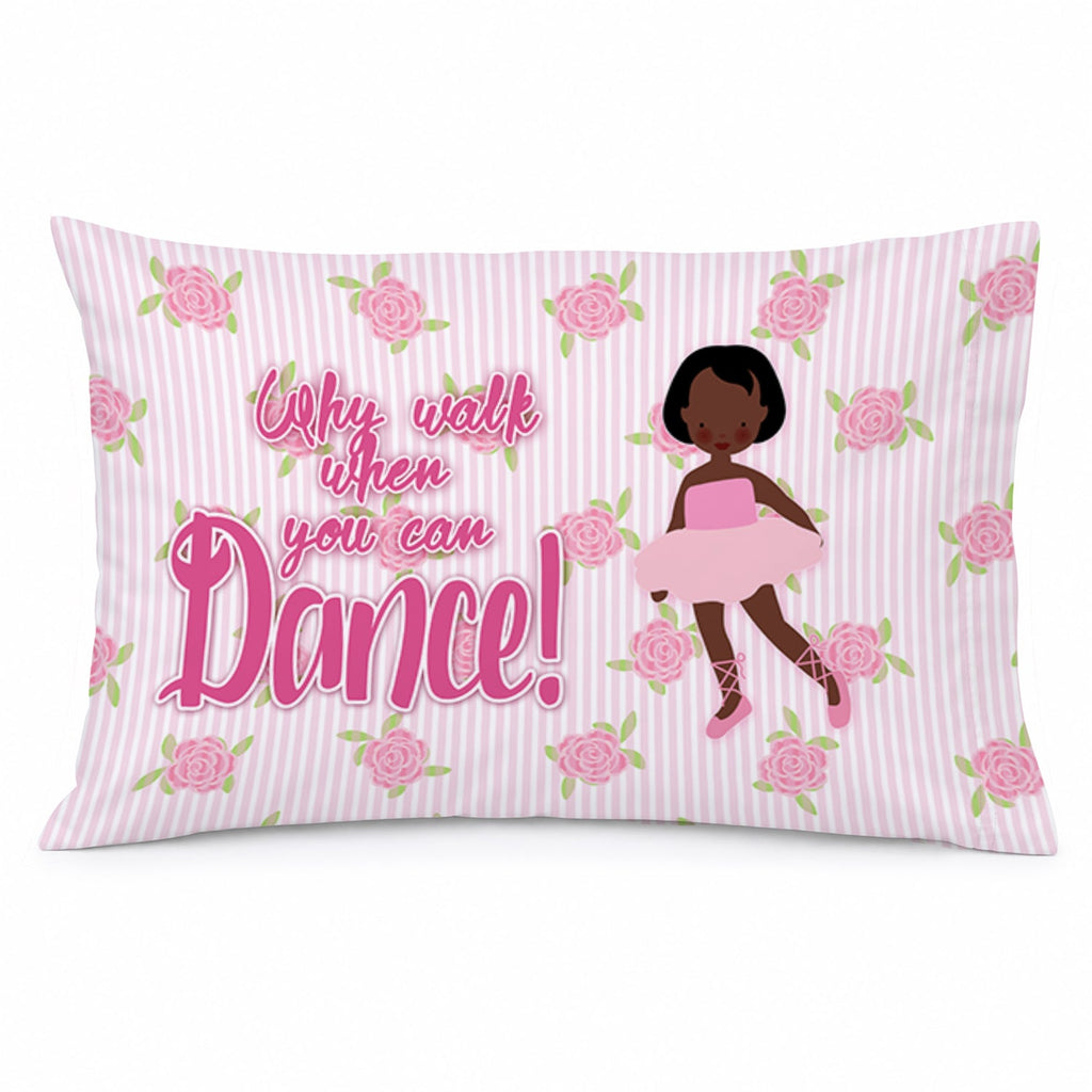Ballet African American Short Hair Standard Pillowcase Lightweight Super Soft Easy Care Decorative Artwork Pillowcase, Standard